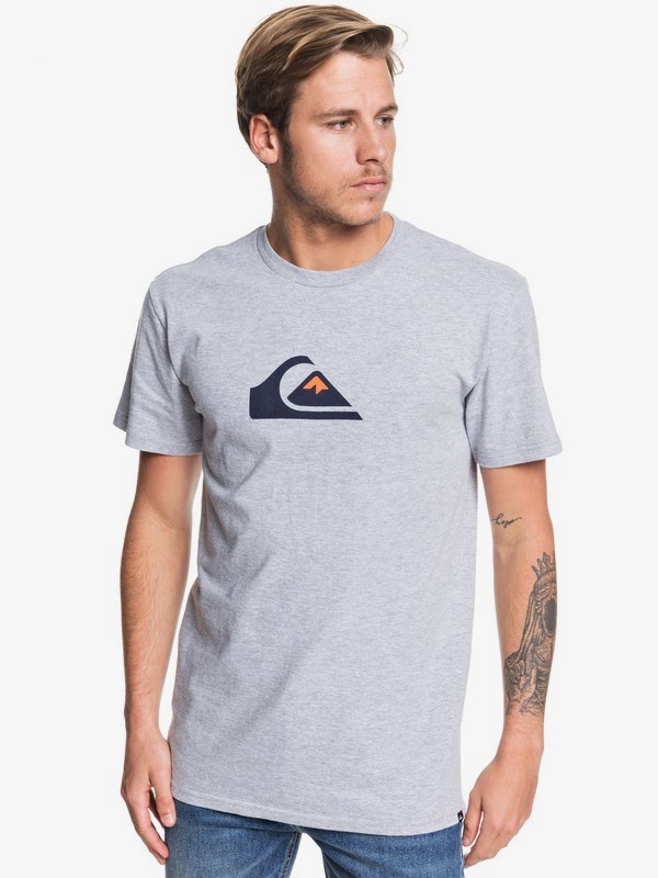 quiksilver, Comp Logo Tee, ATHLETIC HEATHER (sgrh) 0 Comp Logo Tee Grey AQYZT06175 Quiksilver