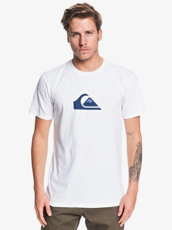 quiksilver, Comp Logo Tee, WHITE (wbb0) 0 Comp Logo Tee White AQYZT06175 Quiksilver