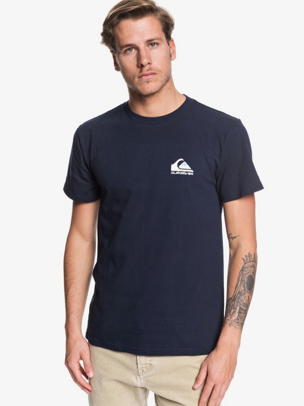 quiksilver, Omni Logo Tee, SKY CAPTAIN (kye0) 0 Omni Logo Tee Black AQYZT06178 Quiksilver