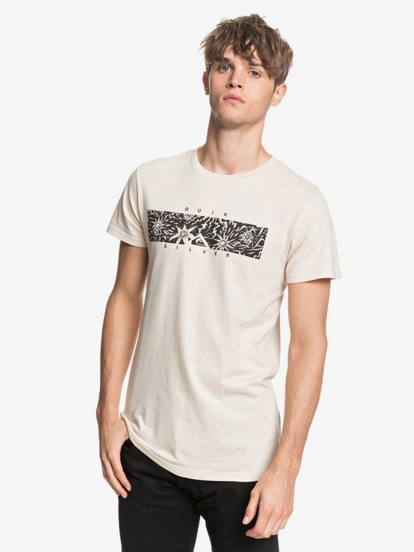 quiksilver, Box Heat Tee, BRAZILIAN SAND (ten0) 0 Box Heat Tee Beige AQYZT06180 Quiksilver