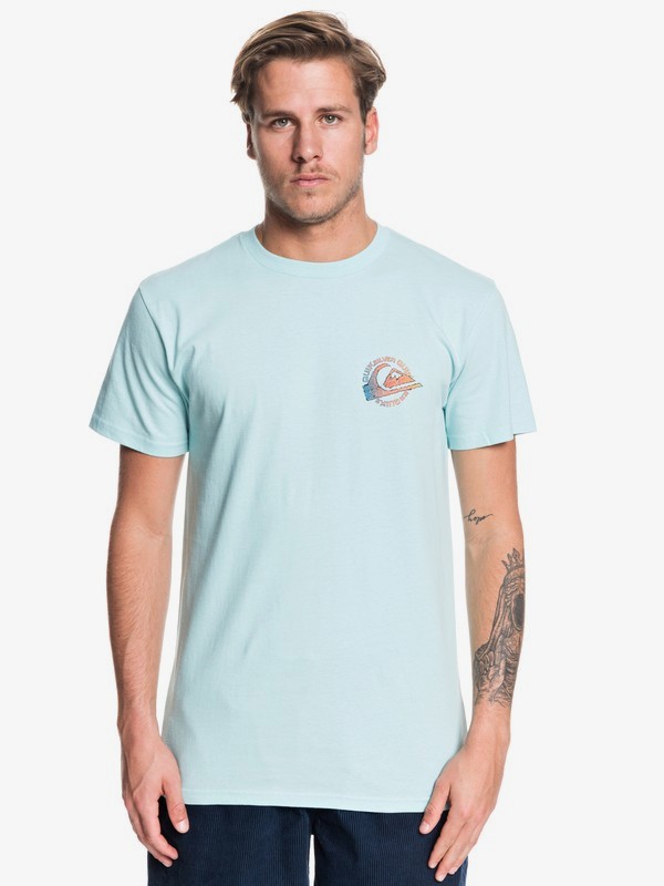 quiksilver, Faded Seas Tee, PASTEL TURQUOISE (bfq0) 0 Faded Seas Tee Blue AQYZT06182 Quiksilver