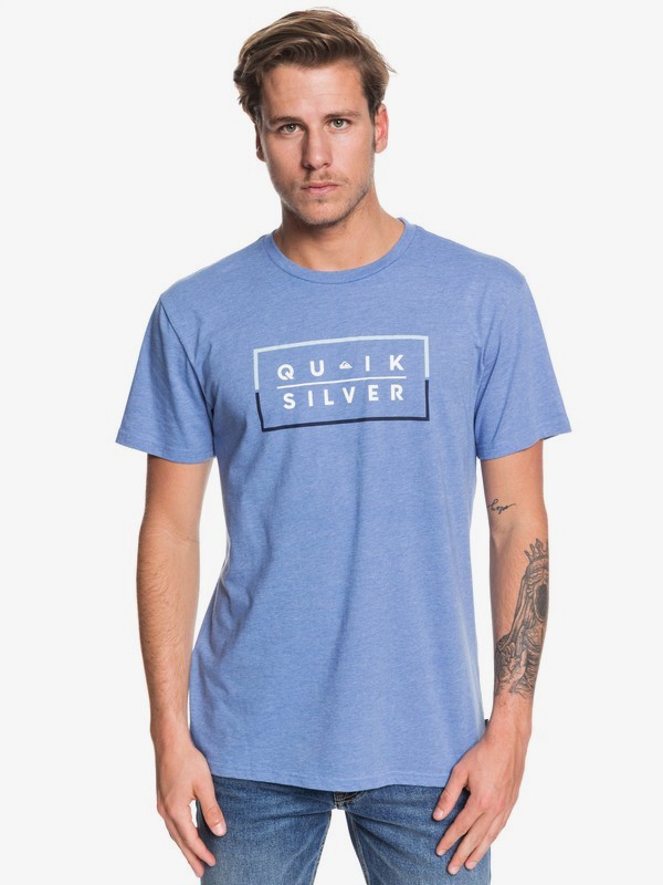 quiksilver, Clued Up Tee, QUIET HARBOR HEATHER (blmh) 0 Clued Up Tee Blue AQYZT06203 Quiksilver