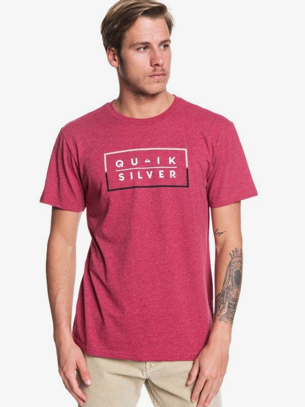 quiksilver, Clued Up Tee, GARNET HEATHER (rqkh) 0 Clued Up Tee Red AQYZT06203 Quiksilver