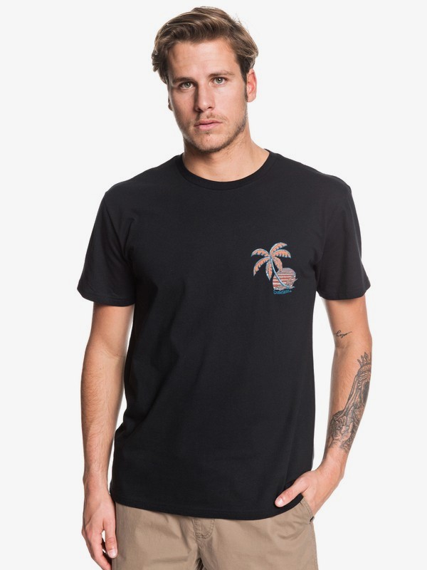 quiksilver, In The Jungle Tee, BLACK (kvj0) 0 In The Jungle Tee Black AQYZT06206 Quiksilver