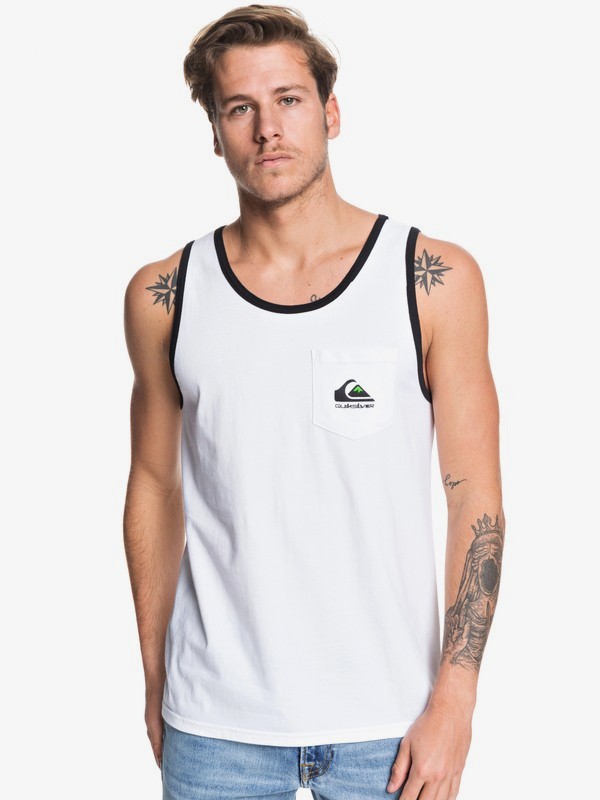 quiksilver, Omni Logo Tank, WHITE (wbb0) 0 Omni Logo Tank White AQYZT06216 Quiksilver