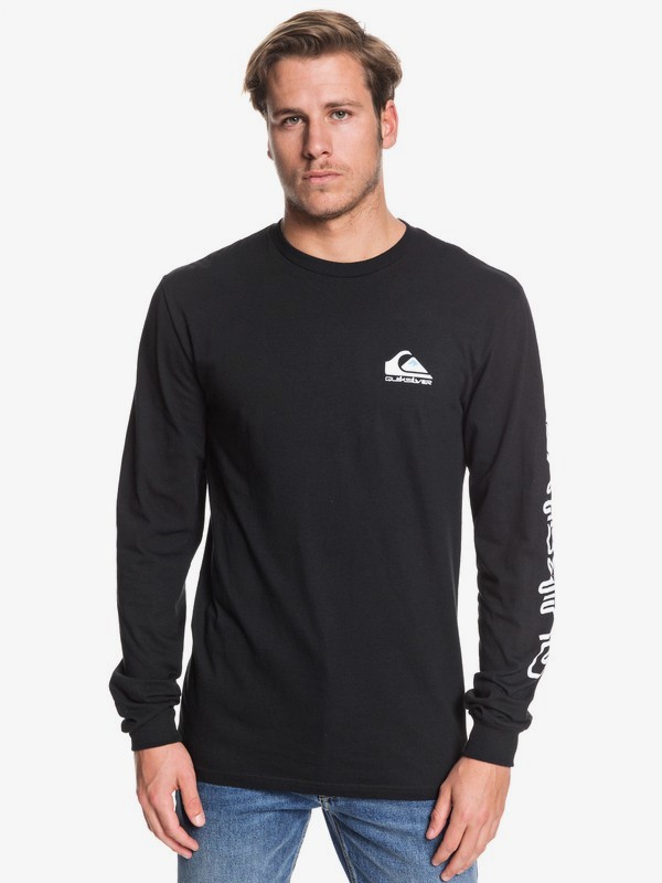 quiksilver, Omni Logo Long Sleeve Tee, BLACK (kvj0) 0 Omni Logo Long Sleeve Tee Black AQYZT06226 Quiksilver
