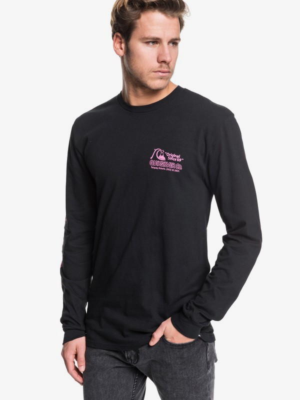 quiksilver, Daily Wax Long Sleeve Tee, BLACK (kvj0) 0 Daily Wax Long Sleeve Tee Black AQYZT06228 Quiksilver