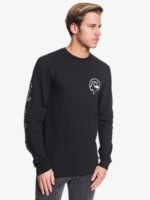 quiksilver, Dead Island Long Sleeve Tee, BLACK (kvj0) 0 Dead Island Long Sleeve Tee Black AQYZT06229 Quiksilver
