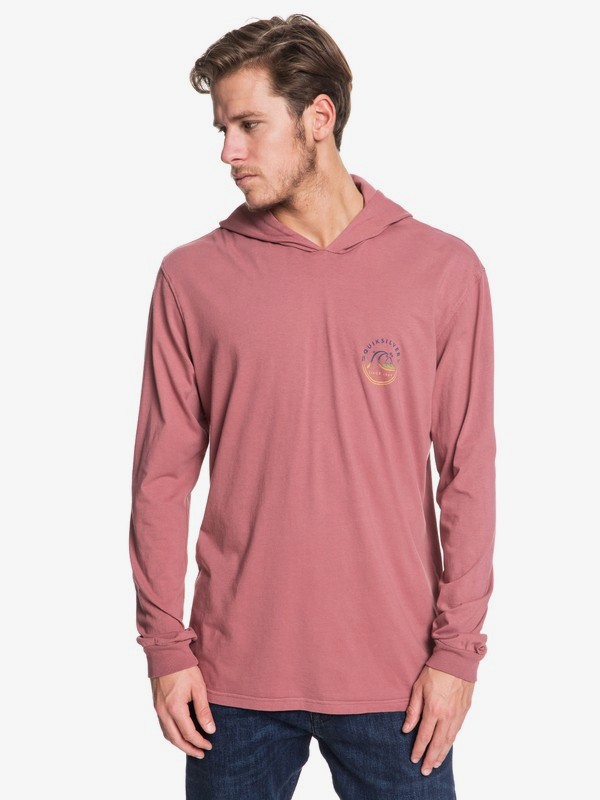 quiksilver, SNAP BACK LS HOODY, DUSTY CEDAR (mmr0) 0 SNAP BACK LS HOODY Pink AQYZT06457 Quiksilver