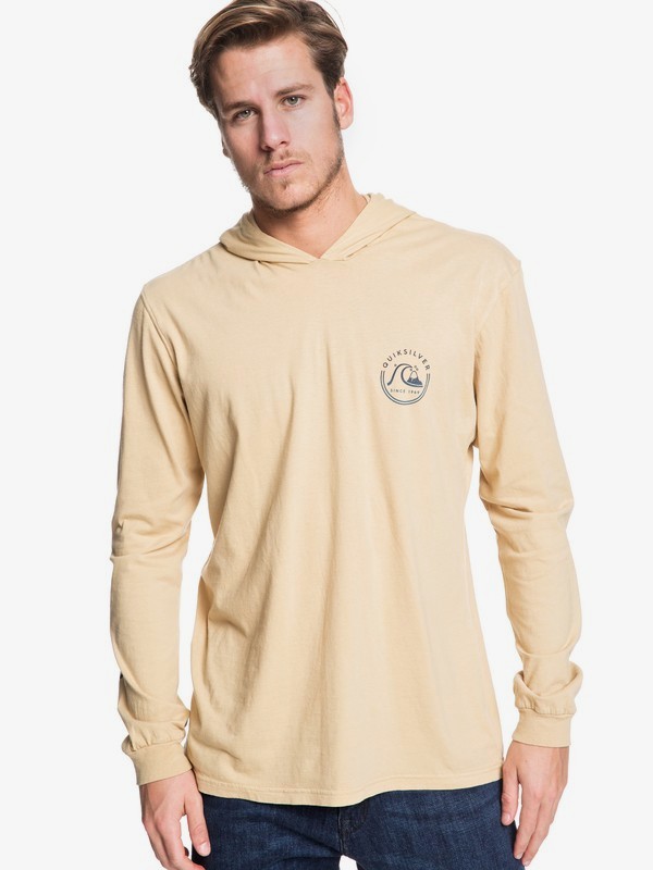 quiksilver, SNAP BACK LS HOODY, TAFFY (tjw0) 0 SNAP BACK LS HOODY Beige AQYZT06457 Quiksilver