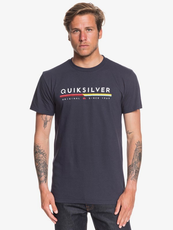 quiksilver, Retro Lines Tee, NAVY BLAZER (byj0) 0 Retro Lines Tee Blue AQYZT06541 Quiksilver