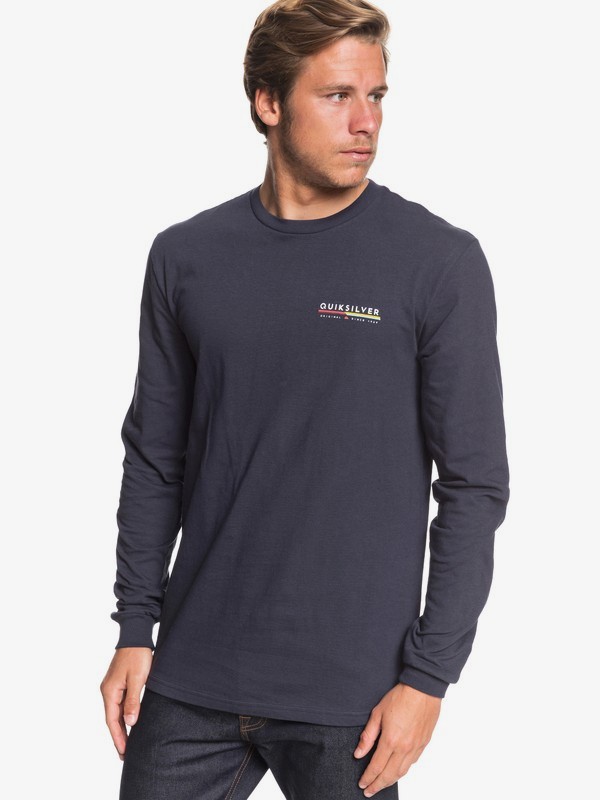 quiksilver, Retro Lines Long Sleeve Tee, NAVY BLAZER (byj0) 0 Retro Lines Long Sleeve Tee Blue AQYZT06558 Quiksilver