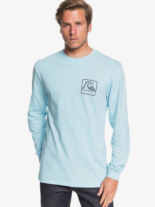 quiksilver, Bubble Buggy Long Sleeve Tee, GULF STREAM (bzb0) 0 Bubble Buggy Long Sleeve Tee Blue AQYZT06561 Quiksilver