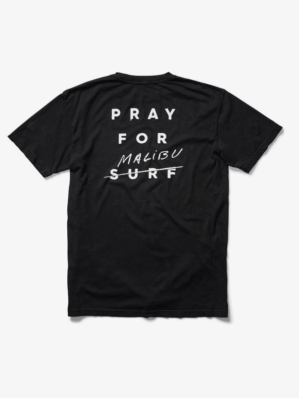 quiksilver, Pray For Malibu Tee, BLACK (kvj0) 0 Pray For Malibu Tee Black AQYZT06660 Quiksilver