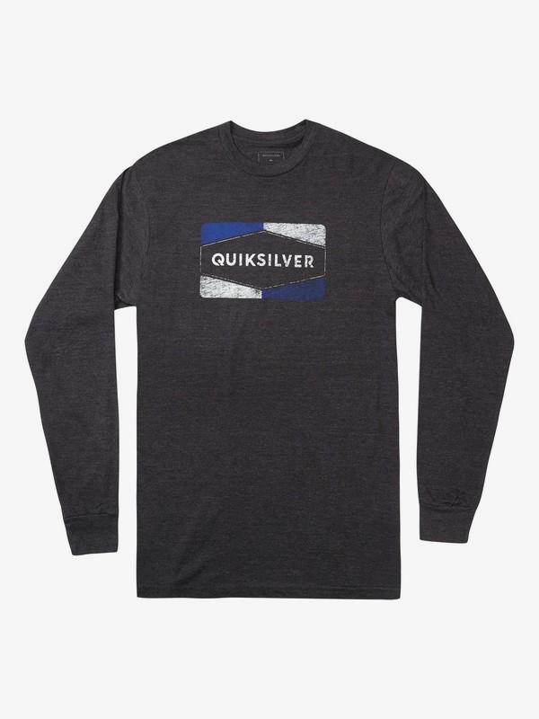quiksilver, Chappy Long Sleeve Tee, CHARCOAL HEATHER (ktah) 0 Chappy Long Sleeve Tee Black AQYZT06869 Quiksilver