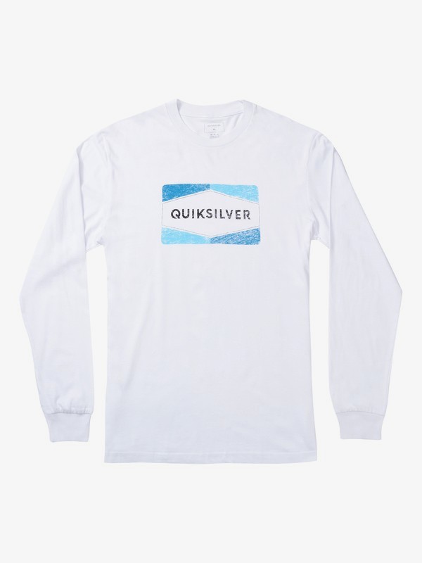 quiksilver, Chappy Long Sleeve Tee, WHITE (wbb0) 0 Chappy Long Sleeve Tee White AQYZT06869 Quiksilver