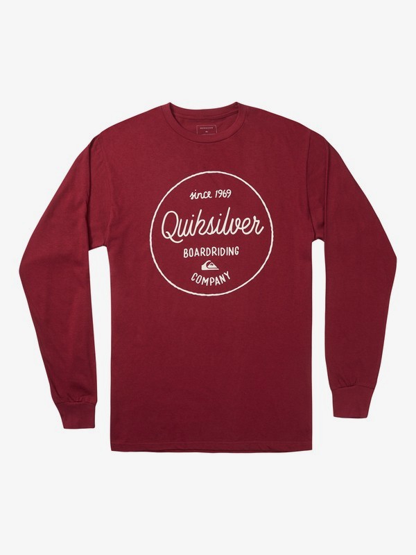 quiksilver, Activist Morning Long Sleeve Tee, BURGUNDY (rrm0) 0 Activist Morning Long Sleeve Tee Red AQYZT06872 Quiksilver