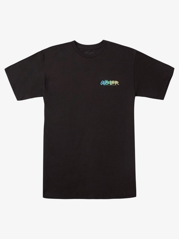 quiksilver, Rough Script Tee, BLACK (kvj0) 0 Rough Script Tee Black AQYZT06903 Quiksilver
