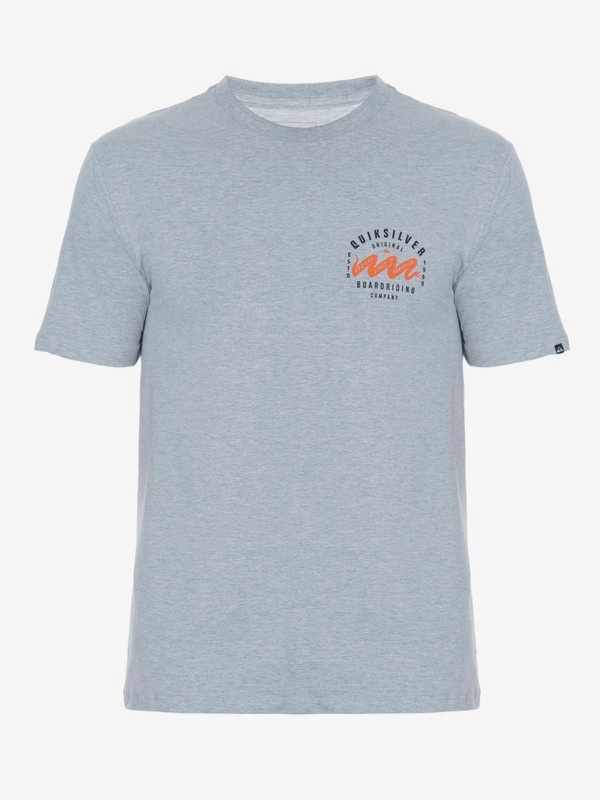 quiksilver, Camiseta Masculina Manga Curta Estampa Frente e Costas Quiksilver, MESCLA CLARO (mec) 0 Camiseta Masculina Manga Curta Estampa Frente e Costas Quiksilver Cinza BR61114293 Quiksilver