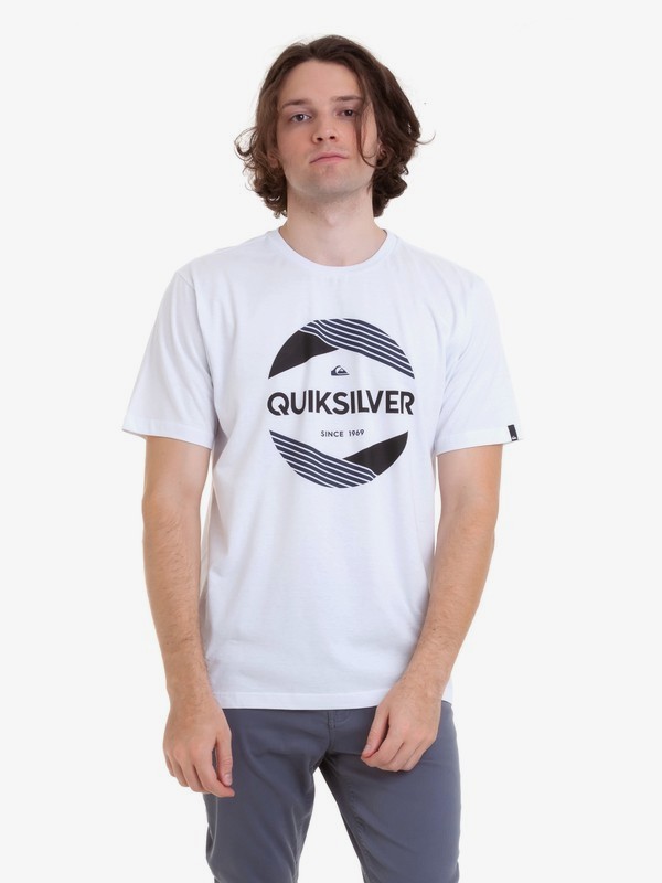 quiksilver, Camiseta Cut Above Quiksilver, WHITE (wht) 0 Camiseta Cut Above Quiksilver Branco BR61114659 Quiksilver