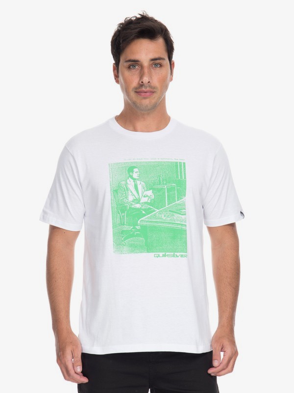 quiksilver, Camiseta Welcome to Paradise Quiksilver, SNOW WHITE (wht) 0 Camiseta Welcome to Paradise Quiksilver Branco BR61114683 Quiksilver