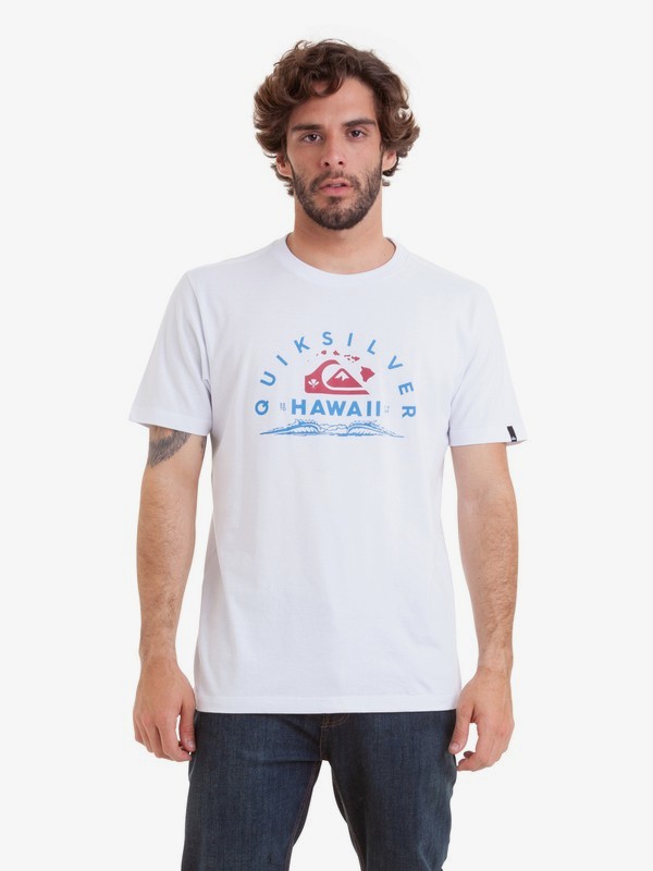 quiksilver, Camiseta Kewalo Quiksilver, ALL WHITE (wht) 0 Camiseta Kewalo Quiksilver Branco BR61114830 Quiksilver