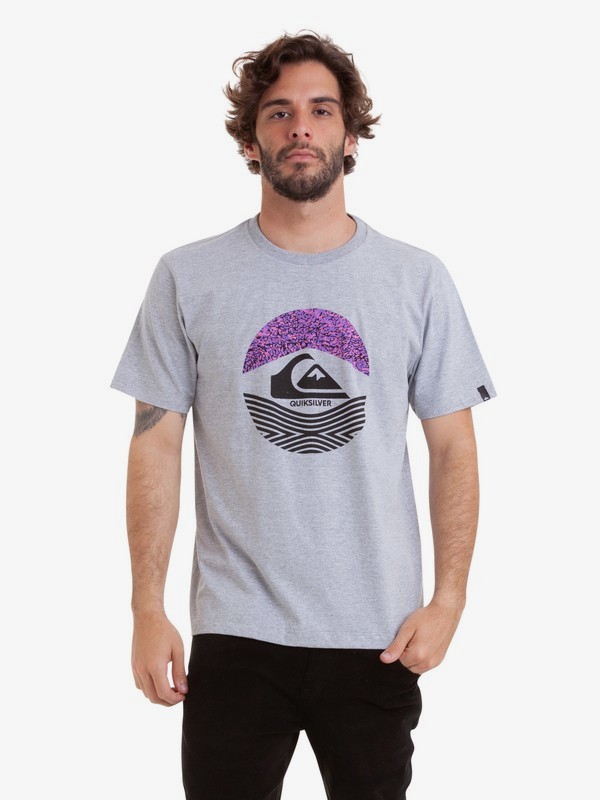 quiksilver, Camiseta Stomped On Quiksilver, GREY HEATHER (grh) 0 Camiseta Stomped On Quiksilver Cinza BR61114857 Quiksilver