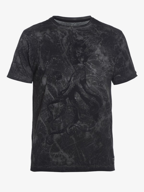 quiksilver, Camiseta Masculina Manga Curta Slim Fit Quiksilver., TRUE BLAK / BALTIC BLUE (blk) 0 Camiseta Masculina Manga Curta Slim Fit Quiksilver. Preto BR61142787 Quiksilver