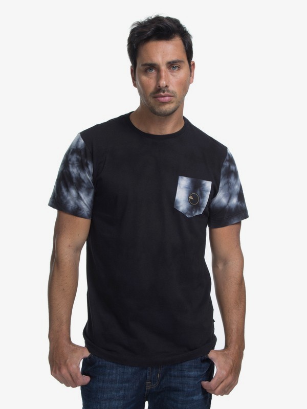 quiksilver, Camiseta Manga Curta Slim Fit Sleeve Dyed Quiksilver, BLACK ABKL (blk) 0 Camiseta Manga Curta Slim Fit Sleeve Dyed Quiksilver Preto BR61142891 Quiksilver