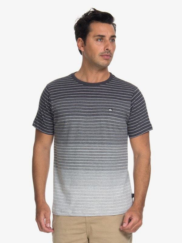 quiksilver, Camiseta Listrada Apac Quiksilver, BLACK HEATHER* (bkhe) 0 Camiseta Listrada Apac Quiksilver Cinza BR61142944 Quiksilver