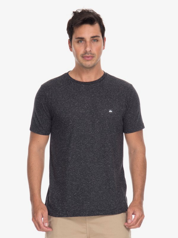 quiksilver, Camiseta Super Transfer Quiksilver, BLACK HEATHER* (bkhe) 0 Camiseta Super Transfer Quiksilver Cinza BR61142956 Quiksilver