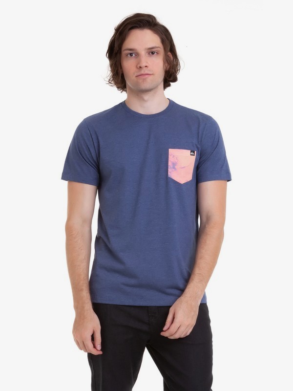 quiksilver, Camiseta Pocket Quiksilver, DARK DENIM HEATHER* (brqh) 0 Camiseta Pocket Quiksilver BR61142968 Quiksilver