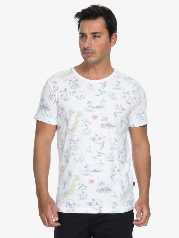 quiksilver, Camiseta Full Print Quiksilver, SNOW WHITE* (snw) 0 Camiseta Full Print Quiksilver Branco BR61142993 Quiksilver