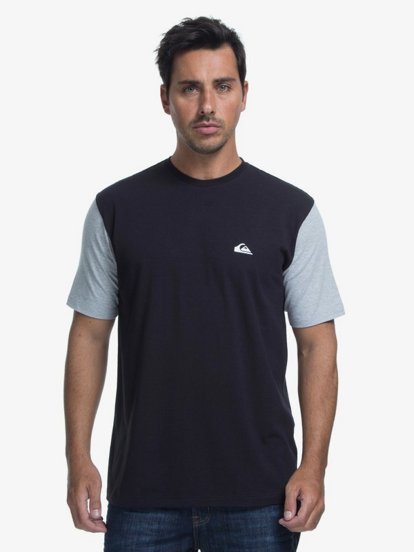 quiksilver, Camiseta Lycra Surf Tee Logo Quiksilver, TRUE BLAK / BALTIC BLUE (blk) 0 Camiseta Lycra Surf Tee Logo Quiksilver Preto BR61151050 Quiksilver
