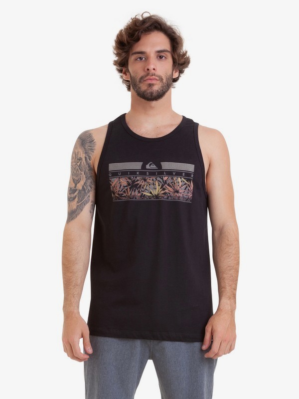 quiksilver, Camiseta Regata The Jungle Quiksilver, BLACK* (kvj0) 0 Camiseta Regata The Jungle Quiksilver Preto BR61232046 Quiksilver