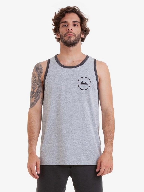 quiksilver, Camiseta Regata Clean Sweep Quiksilver, GREY HEATHER (grh) 0 Camiseta Regata Clean Sweep Quiksilver Cinza BR61232055 Quiksilver