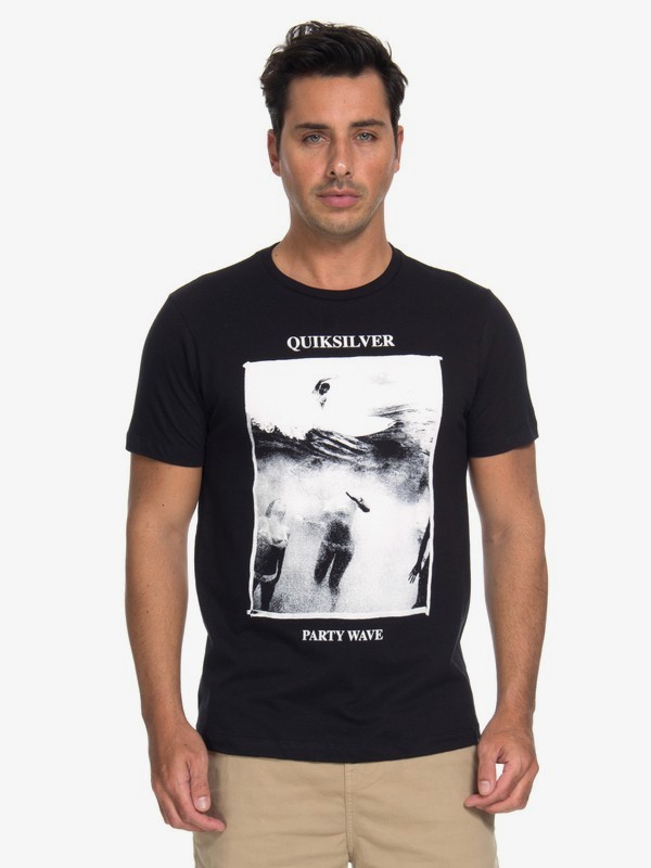 quiksilver, Camiseta Wave Party Quiksilver, BLACK ABKL (blk) 0 Camiseta Wave Party Quiksilver Preto BR61241609 Quiksilver