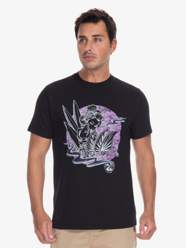 quiksilver, Camiseta Hot Sake Quiksilver, BLACK ABKL (blk) 0 Camiseta Hot Sake Quiksilver Preto BR61241614 Quiksilver