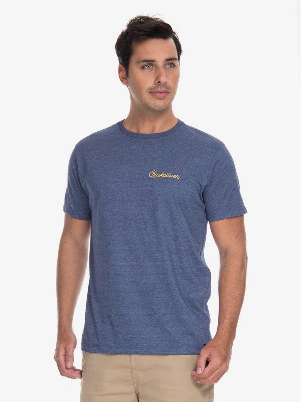 quiksilver, Camiseta Six Foot and Single Quiksilver, DARK DENIM HEATHER* (brqh) 0 Camiseta Six Foot and Single Quiksilver BR61241620 Quiksilver