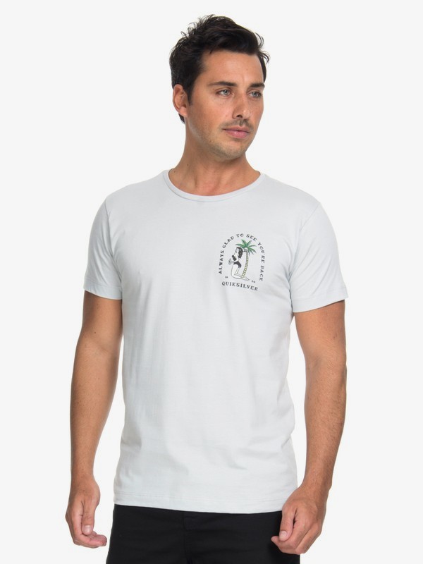 quiksilver, Camiseta Glad You´re Back Quiksilver, SILVER ASIL (sil) 0 Camiseta Glad You´re Back Quiksilver Cinza BR61241622 Quiksilver
