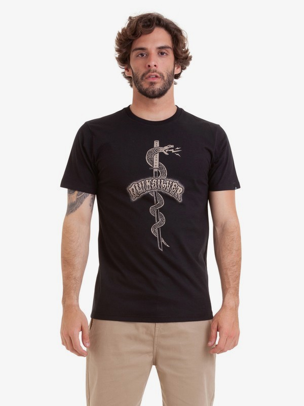 quiksilver, Camiseta Snake Vibes Quiksilver, BLACK* (kvj0) 0 Camiseta Snake Vibes Quiksilver Preto BR61241662 Quiksilver