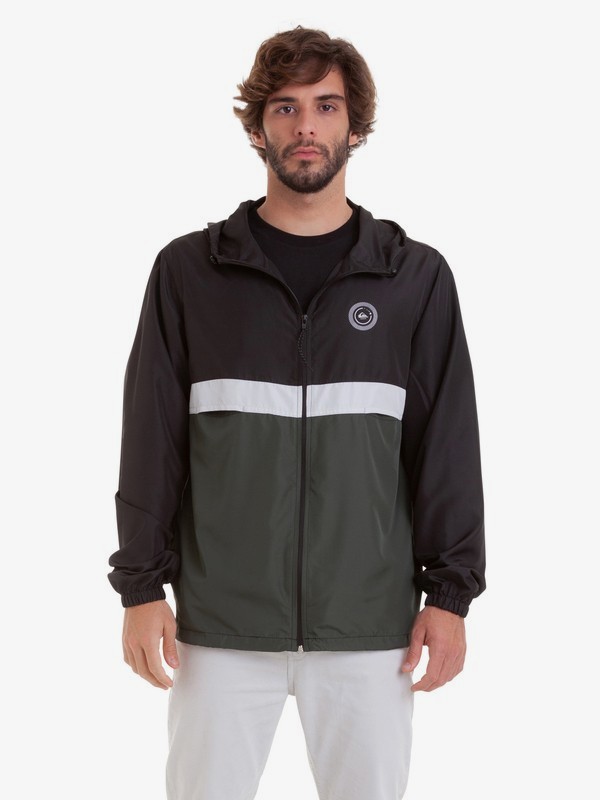 quiksilver, Jaqueta Corta Vento Blocked Quiksilver, BLACK (kvj0) 0 Jaqueta Corta Vento Blocked Quiksilver Preto BR64451313 Quiksilver