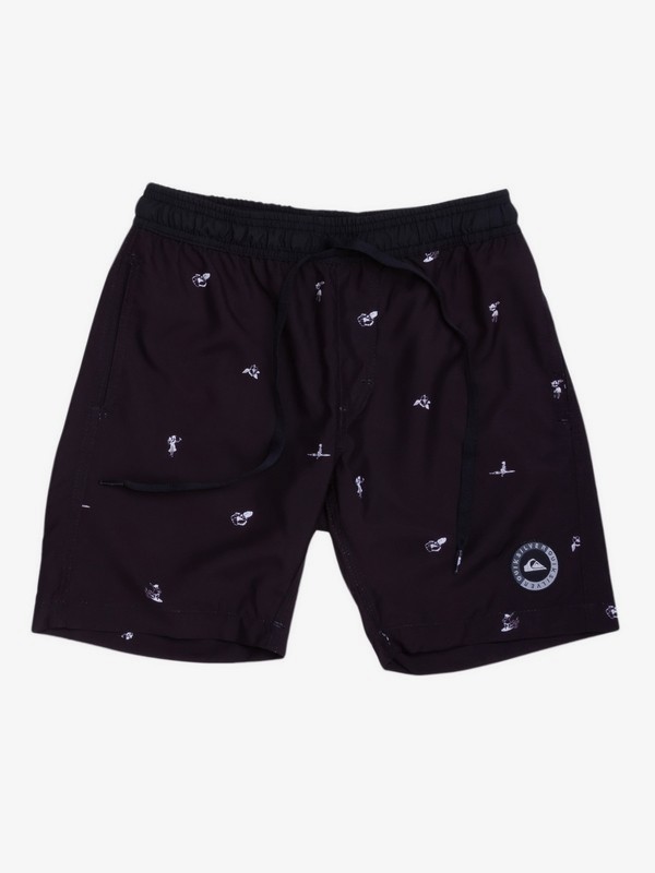 quiksilver, Bermuda Boardshort Juvenil Pack Volley Quiksilver, BLACK* (kvj0) 0 Bermuda Boardshort Juvenil Pack Volley Quiksilver Preto BR67011435 Quiksilver
