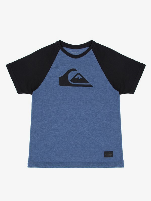 quiksilver, Camiseta Juvenil Raglan Logo Quiksilver, DARK DENIM HEATHER* (brqh) 0 Camiseta Juvenil Raglan Logo Quiksilver BR68141321 Quiksilver