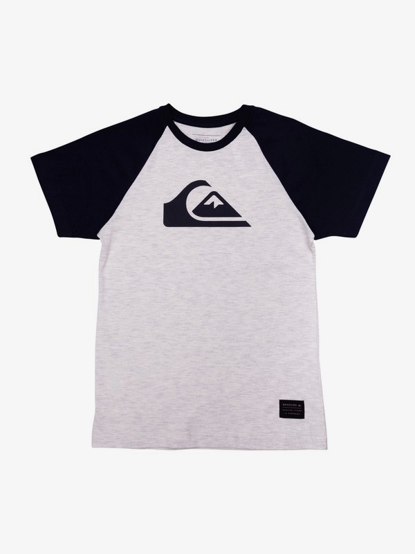 quiksilver, Camiseta Juvenil Raglan Logo Quiksilver, SNOW WHITE HEATHER (wbk6) 0 Camiseta Juvenil Raglan Logo Quiksilver BR68141321 Quiksilver