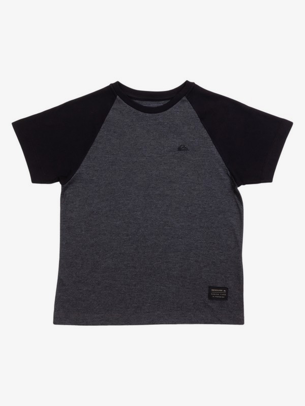 quiksilver, Camiseta Infantil Raglan Everyday Quiksilver, BLACK HEATHER* (bkhe) 0 Camiseta Infantil Raglan Everyday Quiksilver Cinza BR68141330 Quiksilver