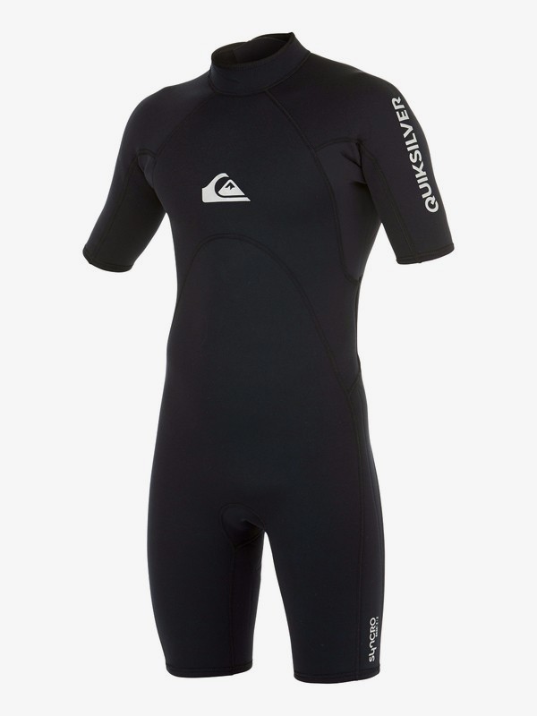 quiksilver, Wetsuit Short John 2/2mm Syncro Base Manga Curta c/ Zíper nas Costas Quiksilver, BLACK (kvd0) 0 Wetsuit Short John 2/2mm Syncro Base Manga Curta c/ Zíper nas Costas Quiksilver Preto BR79030101 Quiksilver