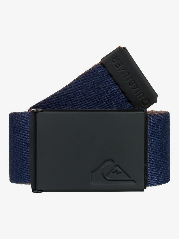 quiksilver, Boy's 8-16 The Jam Reversible Webbing Belt, MEDIEVAL BLUE (bte0) 0 Boy's 8-16 The Jam Reversible Webbing Belt Blue EQBAA03044 Quiksilver