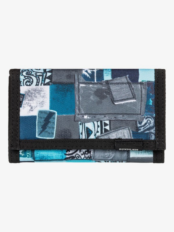 quiksilver, The Everydaily - Tri-Fold Wallet, BLUE ATOLL (bkr0) 0 The Everydaily - Tri-Fold Wallet Blue EQBAA03067 Quiksilver