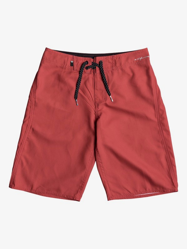 quiksilver, Boy's 8-16 Highline Kaimana 19" Boardshorts, QUIK RED (rqr0) 0 Boy's 8-16 Highline Kaimana 19" Boardshorts Red EQBBS03242 Quiksilver